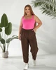 Жіночі льняні штани вільного крою Uaclothes 50-52 Коричневий (like37717-181481358) - изображение 1