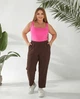 Жіночі льняні штани вільного крою Uaclothes 50-52 Коричневий (like37717-181481358) - изображение 2
