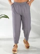 Жіночі льняні штани вільного крою Uaclothes 54-56 Сірий (like37712-181431359) - изображение 3