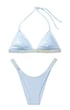 Купальник Triangle Shine Swim зі стразами,з шимером,Блакитний S - зображення 5