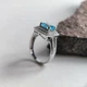 Срібна каблучка з натуральним топазом 3.289ct, фіанітами, вага виробу 4,49 гр (2207207) - зображення 2