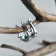 Срібні сережки з натуральним агатом 5.288ct (2208099) - зображення 2