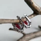 Серебряные серьги с искусственным гранатом nano 10.755ct, гранатом (60002406) - изображение 3