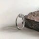 Серебряное кольцо с фианитами, вес изделия 1,9 гр (2207733) - изображение 2