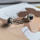 Серебряные серьги с натуральным сапфиром 2.628ct, фианитами (2202547) - изображение 5