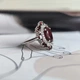 Серебряное кольцо с искусственным гранатом nano, гранатом, вес изделия 4,98 гр (60002423) - изображение 5
