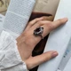 Серебряное кольцо с искусственным гранатом nano, гранатом, вес изделия 4,98 гр (60002423) - изображение 7