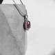 Серебряная подвеска с рубином 3.92ct, фианитами (2205326) - изображение 6
