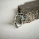 Серебряное кольцо с натуральным сапфиром 2.135ct, изумрудом, фианитами, вес изделия 3,01 гр (2180838) - изображение 2
