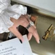 Серебряное кольцо с натуральным жемчугом барочным, вес изделия 7,1 гр (2185161) - изображение 9