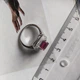 Срібна каблучка з натуральним рубіном 3.673ct, фіанітами, вага виробу 4,69 гр (2205050) - зображення 4