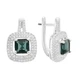 Серебряные серьги с топазом Лондон Блю 4.634ct, фианитами (2204602) - изображение 1
