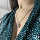 Серебряная подвеска с топазом 3.265ct, фианитами (2206965) - изображение 8