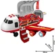 Zestaw straży pożarnej Woopie Samolot + Rozkładany transporter z 3 autami + Znaki drogowe 1:64 Biało-czerwony 58137 (5906280658137) - obraz 4