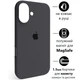 Чохол Silicone Premium case MagSafe з захистом камери та дисплея для iPhone 17 Full Protective dark grey 7976 - изображение 1