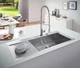 Мийка кухонна Grohe EX Sink K1000 (31582SD0), врізна, прямокутна, нержавійка, матова, 1 чаша - изображение 2