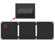 Сонячна панель 21W, USB A/C + DC, складна портативна, ETFE монокристал, для туризму, чорна - зображення 5