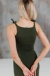 Женское вязаное платье Жюстин ART KNIT оливковое, M-L 044032 - изображение 4