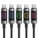 Кабель Acefast C21-04 USB-Type-C PD60W (3A) 1.2м нейлоновий з підсвічуванням для швидкого заряджання та передачі даних Black - зображення 2
