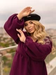 Молодежное женское платье свободного кроя Fashion 42/44 марсала - изображение 3