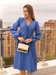 Молодежное женское платье свободного кроя Fashion 46/48 джинс - изображение 4