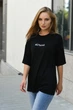 Жіноча футболка з принтом вільного крою з віскози подовжена Seventeen L-XL Чорний (2000000177601) - изображение 4