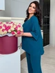 Жіночий костюм (брюки+кофта вільного крою) Uaclothes 50-52 Бірюзовий (like37798-182291358) - изображение 4