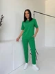 Жіночий легкий спортивний костюм (футболка+штани) Uaclothes 50-52 Зелений (like37719-181501358) - зображення 2
