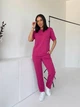 Жіночий легкий спортивний костюм (футболка+штани) Uaclothes 54-56 Малиновий (like37718-181491359) - зображення 5