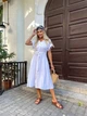 Летнее платье миди свободного кроя молочного цвета 37749 42/44 - изображение 1