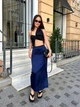 Жіноча шовкова максі спідниця Uaclothes 52-54 Синій (like37764-181951396) - изображение 1