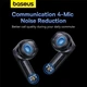 Бездротові Bluetooth навушники Baseus Bowie E5x |TWS, Bluetooth 5.3, 45/330mAh, USB Type-C, до 6 годин роботи, 4 вбудованих мікрофони, сенсорне управління, швидка зарядка, універсальна сумісність| Синій - зображення 8