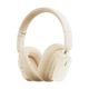 Бездротові Bluetooth навушники Baseus Bowie H1i Noise - Cancellation Wireless Headphones |портативна стерео гарнітура, Bluetooth 5.3, AUX, Type-C, до 100 годин відтворення, 600 мАг, вбудований мікрофон, шумозаглушення| Бежевий - зображення 1