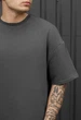 Мужская Футболка Стаф Темно-серая Оверсайз Премиум Staff Dark Gray Oversize Premium L (389000) - изображение 3