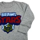 Детская пижама на мальчика 92 серый с надписью brawl stars 1704 - изображение 4