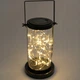 Солнечный декоративный фонарь 30 см 3000K IP44 / подвесной или настольный LED светильник / садовая лампа на солнечной батарее - изображение 8