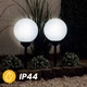 Садова LED куля LumiLED пластикова 20 см біла на сонячній батареї (724196) - зображення 7