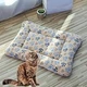 Мягкий плюшевый коврик-лежанка для кошек и собак — тёплый двусторонний матрасик, 35×29 см, до 2 кг, коричневый с лапками KT8001171 - изображение 6