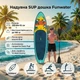 Надувная доска для SUP 335×84×15 см — до 180 кг, вес 8 кг, противоскользящее покрытие, для серфинга и отдыха - изображение 1