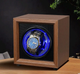 Скринька для автопідзаводу годинників / Віндер / Watch Winder / Ротомат Newaner дерево чорного горіха, тихий мотор, LED - зображення 3