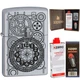 Комплект Zippo Запальничка 205-CF Механічний годинник + Бензин + Кремені + Подарункова коробка - изображение 1