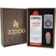 Комплект Zippo Запальничка 205-CF Механічний годинник + Бензин + Кремені + Подарункова коробка - изображение 2