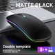 Бездротова акумуляторна RGB мишка беспроводная Black, Bluetooth 5.1 WiFi 2.4 DPI 800/1200/1600, перезаряджається - зображення 1