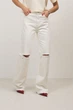 ДЖИНСИ WIDE LEG МОЛОЧНИЙ З ПОТЕРТОСТЯМИ WL615 2603105392136 36 Молочний - изображение 7