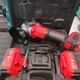 Аккумуляторная болгарка 48V 125 мм в кейсе, угловая шлифмашина с 2 аккумуляторами, турбинка для резки и шлифовки, красная - изображение 2