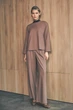 Кофта с итальянской костюмки XXL-3XL. Коричневый - изображение 2