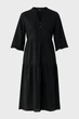 Жіноча чорна сукня Linen eyehole embroidery dress Mexx 36 MF006302251W - изображение 4