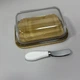 Масленка стеклянная с бамбуковой крышкой и ножом 640 мл 17,2х13х6 см Interos LB640/2 - изображение 2