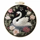 Набір для вишивання гладдю Лебідь 15 см Embroidery kit для початківців Тип тканини: Льон 3005197721 - зображення 1
