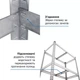 Стеллаж Бюджет ОМ 1600х900х400 Меткас, 175 кг/полку, 4 полки, МДФ, оцинкованный, металлический - изображение 9